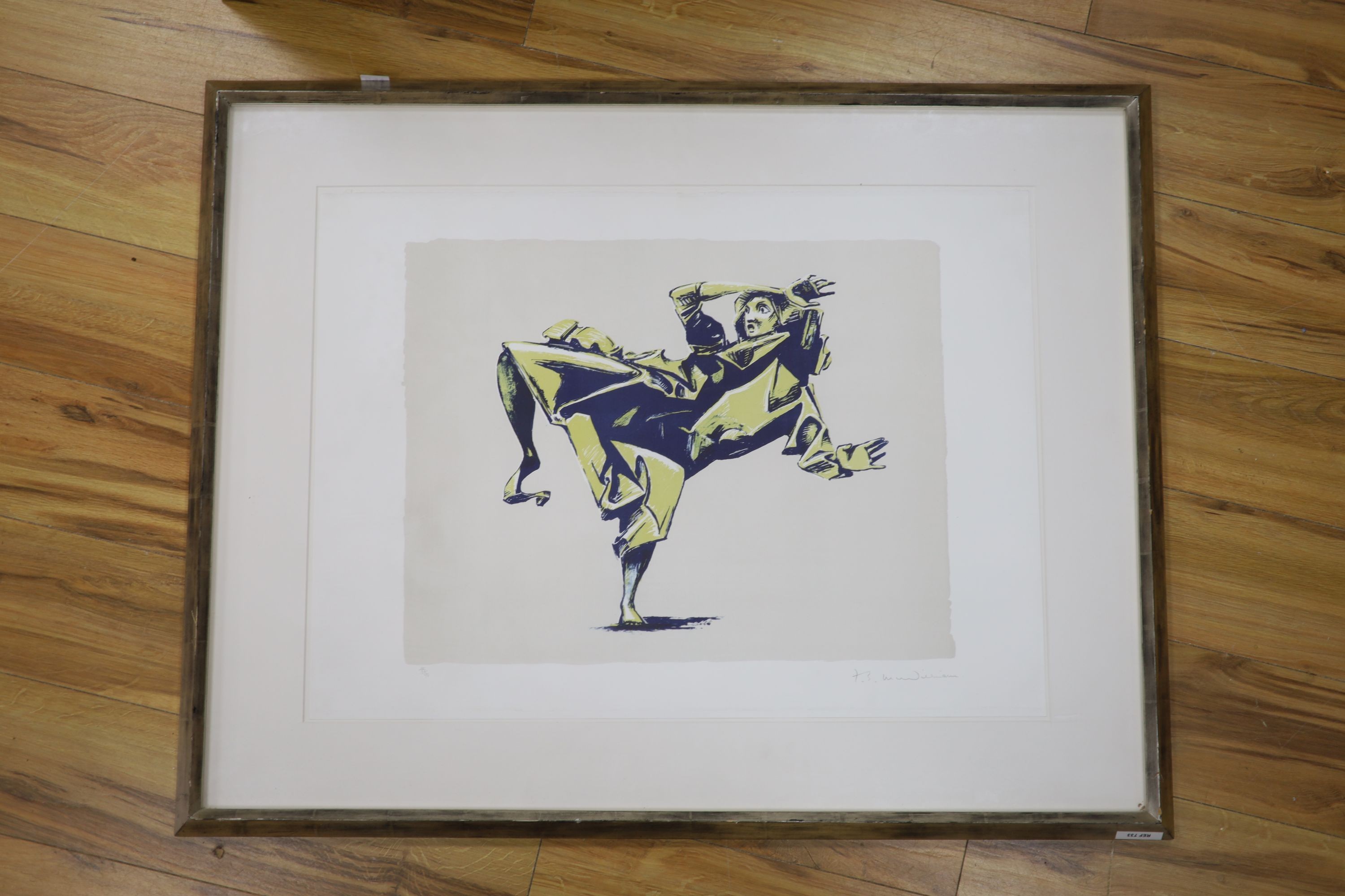 F. McWilliam, limited edition print, Martial Artist, signed in pencil, 45/90, overall 56 x 76cm